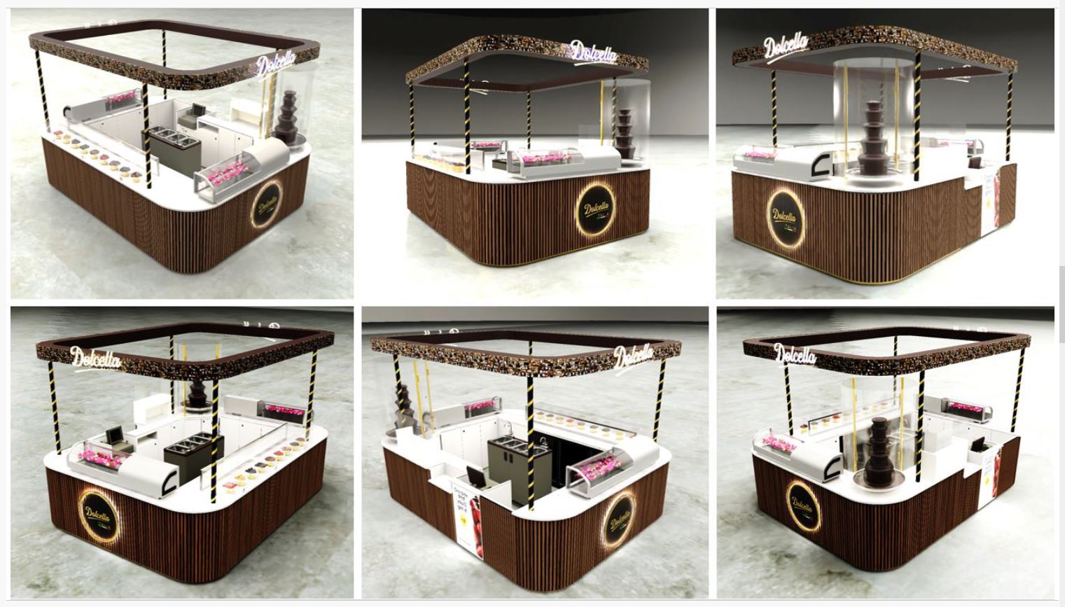 Dolcella kiosk design renderings